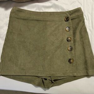 Army green Altar’d State skirt with build in liner